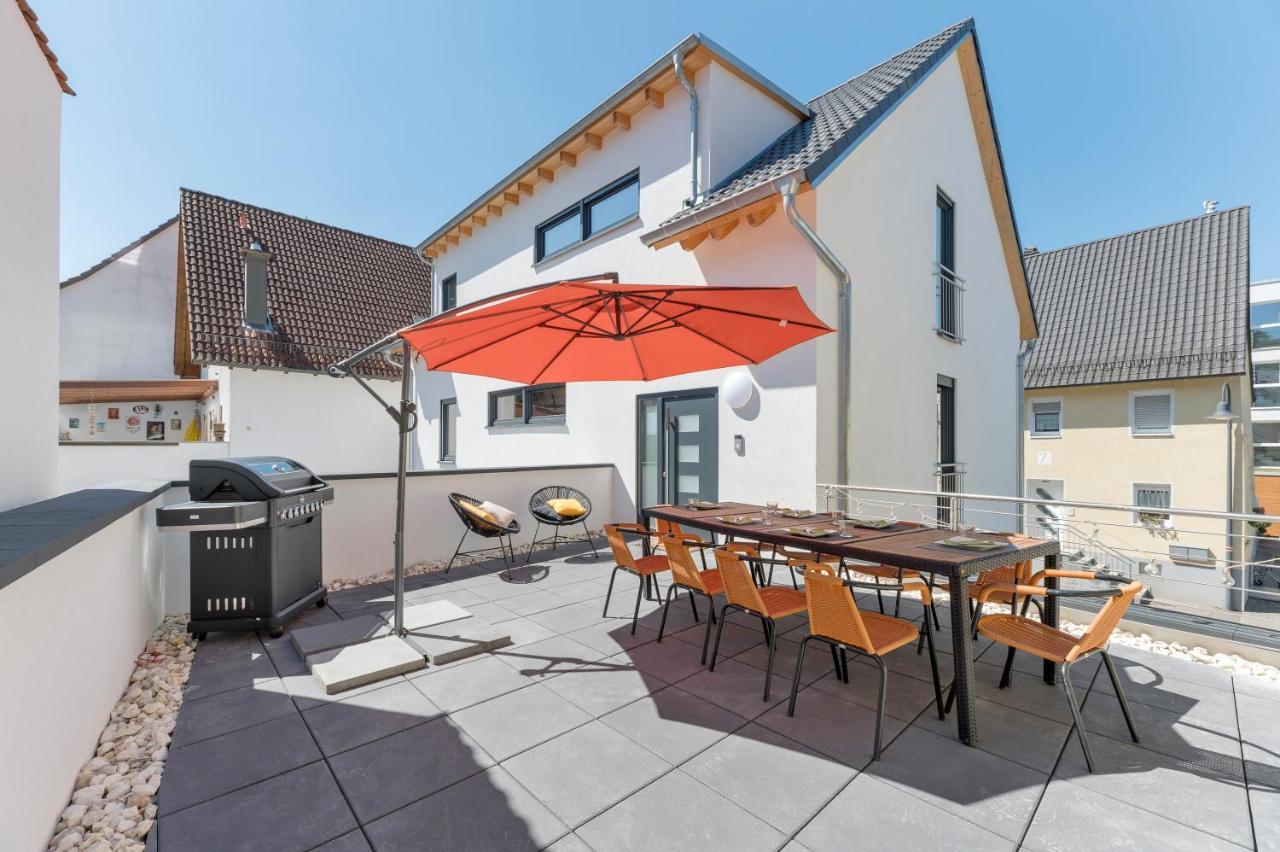 Golden Home With Barbecue, Yoga, Football Table Sinsheim Kültér fotó
